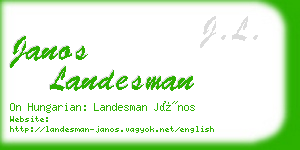 janos landesman business card